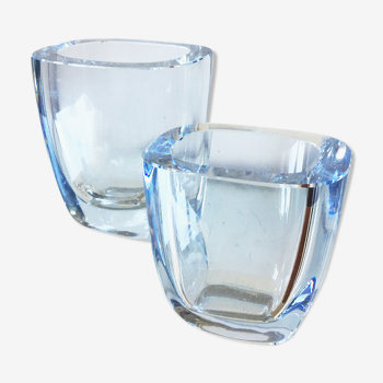 Paire de vases en cristal de Strombergshyttan