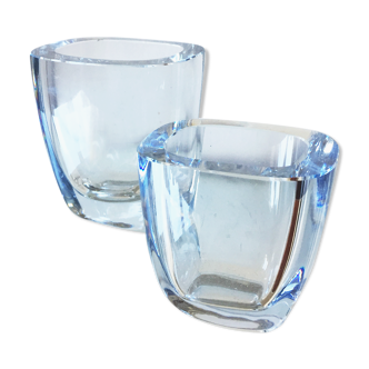 Paire de vases en cristal de Strombergshyttan