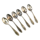 Set of mocha spoons, mid-century modern, silver-plated brass, D. Fraget, Poland, 1950s