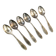 Set of mocha spoons, mid-century modern, silver-plated brass, D. Fraget, Poland, 1950s