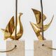 Pair of Philippe Jean Sculptural Brass Bird Table Lamps, Signed Limited Editions