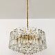 Large Austrian Palazzo Ice Glass Chandelier by J.T. Kalmar