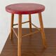 Vintage wooden stool from the 50s