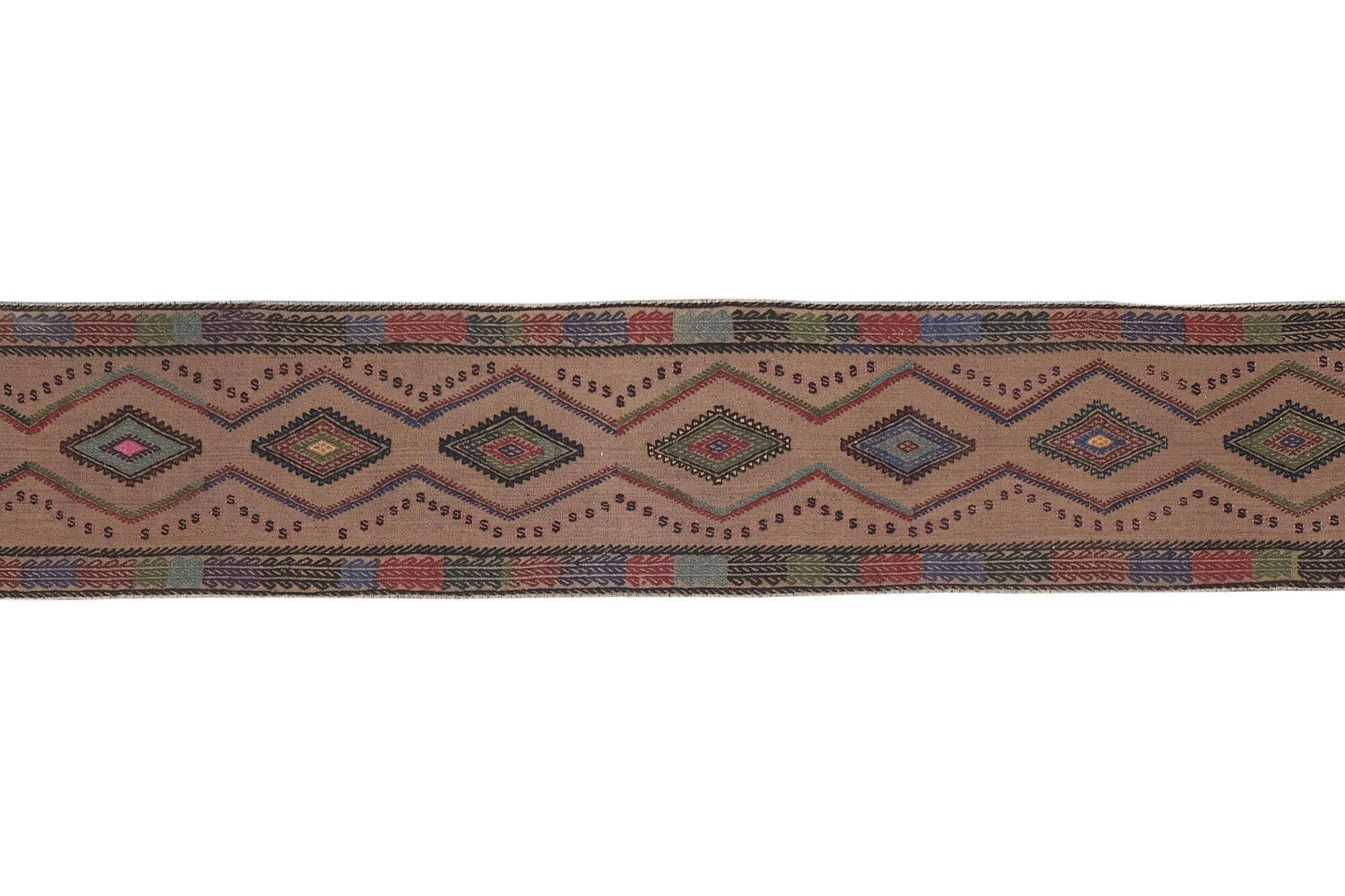Vintage Turkish hallway rug 46x401 cm
