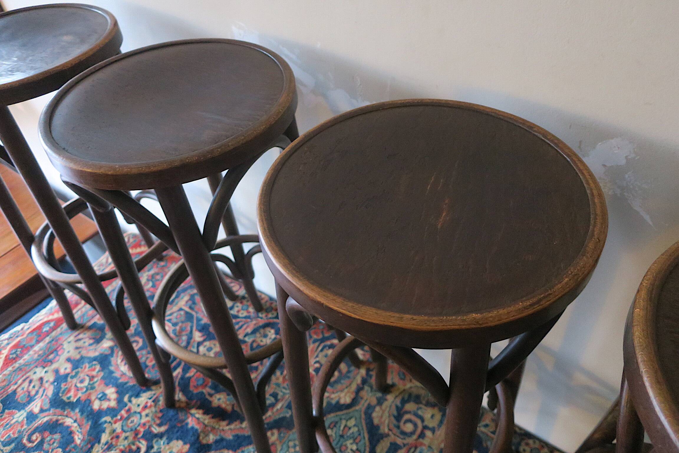 Ensemble de 4 chaises de bar vintage, 1960