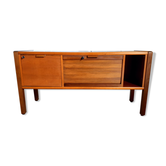Enfilade de rangement vintage en bois pour bureau