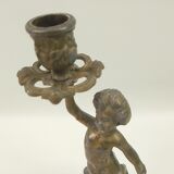 Brass children's candle holder 23cm
