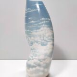 Lacquered and Airbrushed Ceramic Centerpiece /Vase Model Nr 182/2 by Vibi, Italy