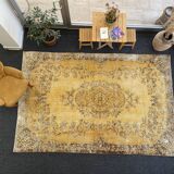 Tapis oushak jaune 200x300