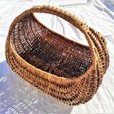 basket style Brigitte Bardot wicker and wood around the 60s