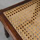 Chaise en bois et rotin française antique, vers 1900