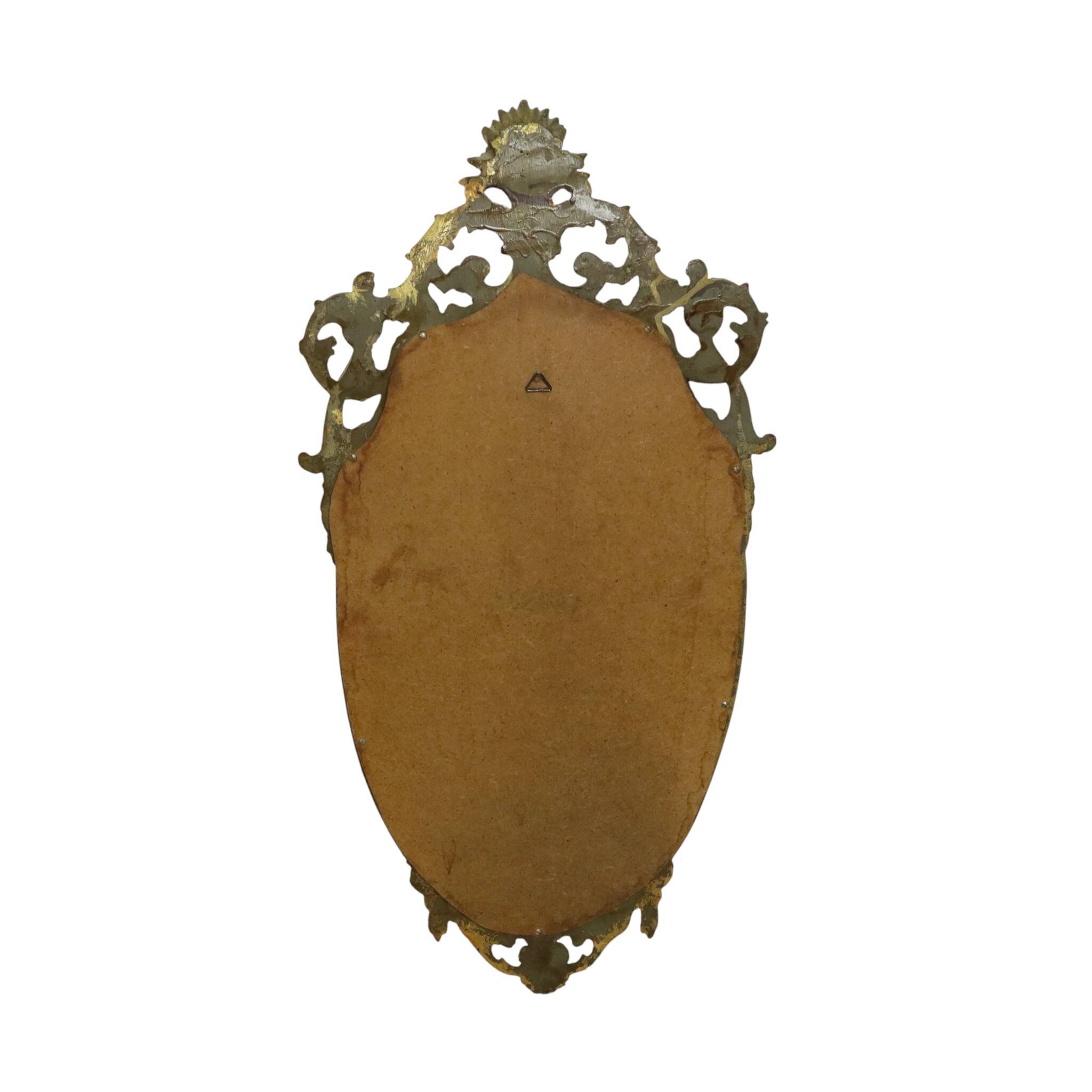 Classic French Rococo Baroque Style Mirror Gold Resin 70cm