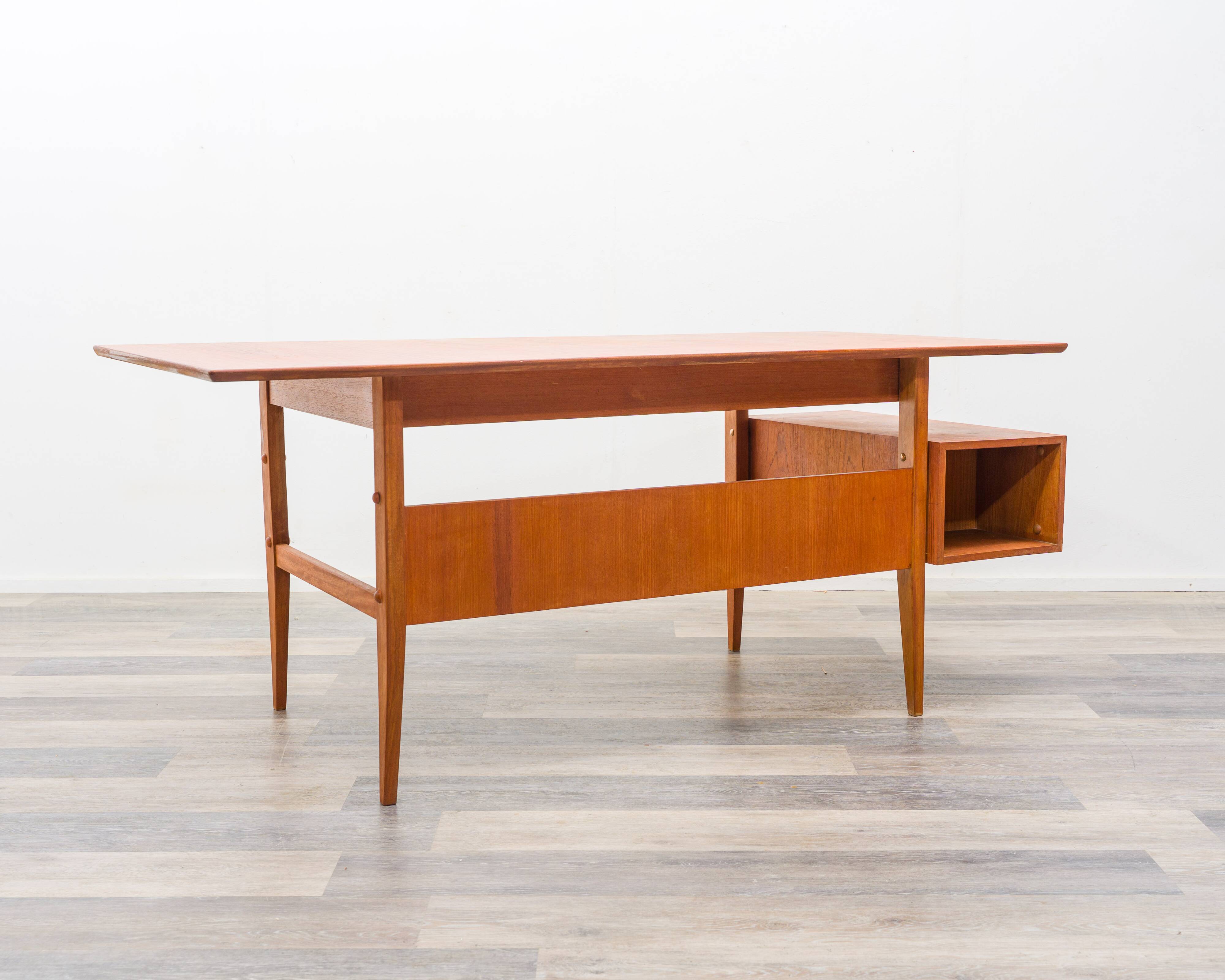 Filigree Danish-style desk, 1960s, in teak