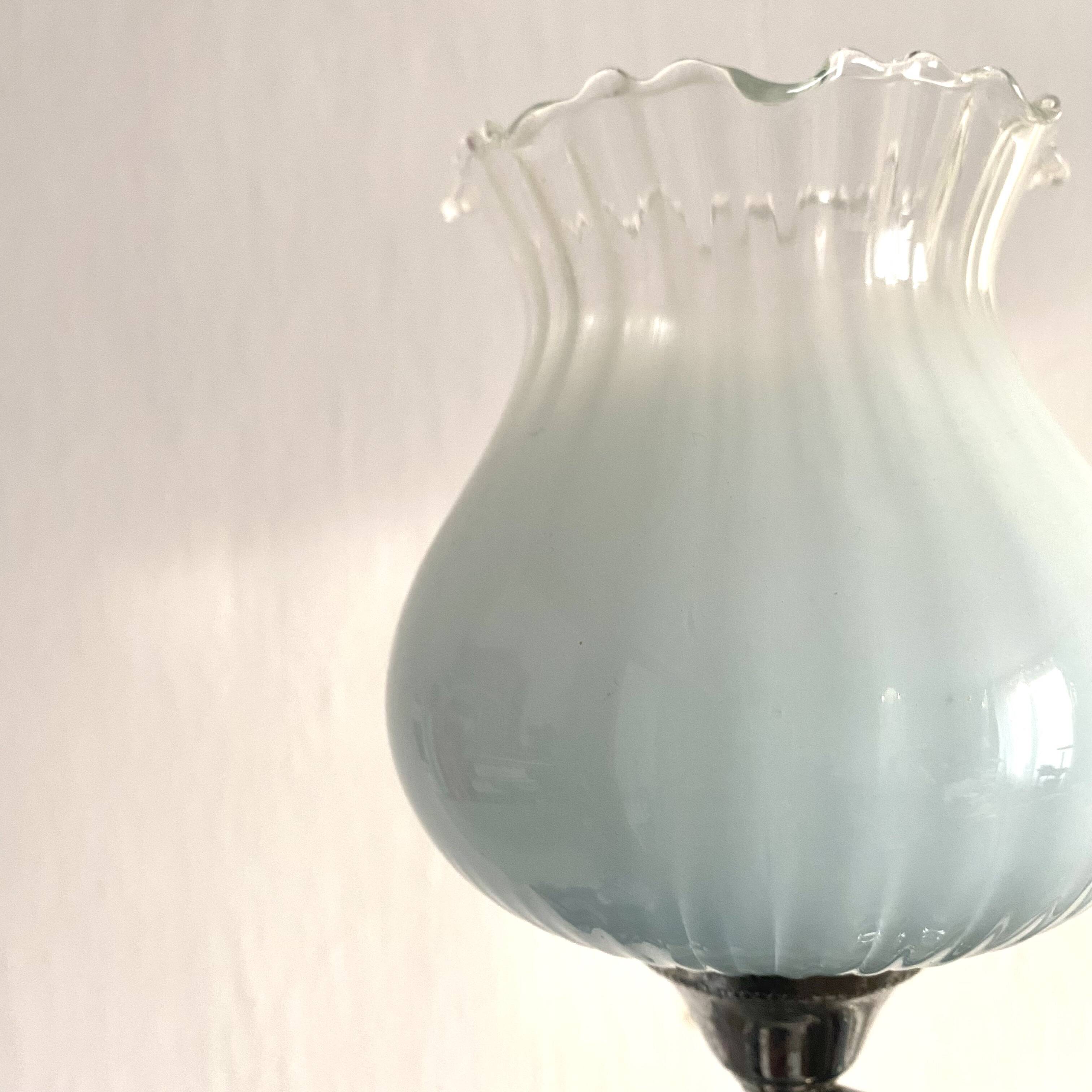 Pair of vintage glass tulip wall lights