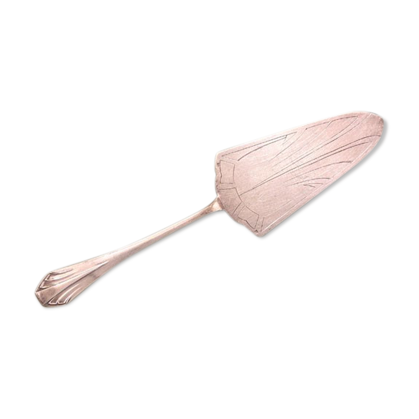 Art deco cake shovel, silver metal