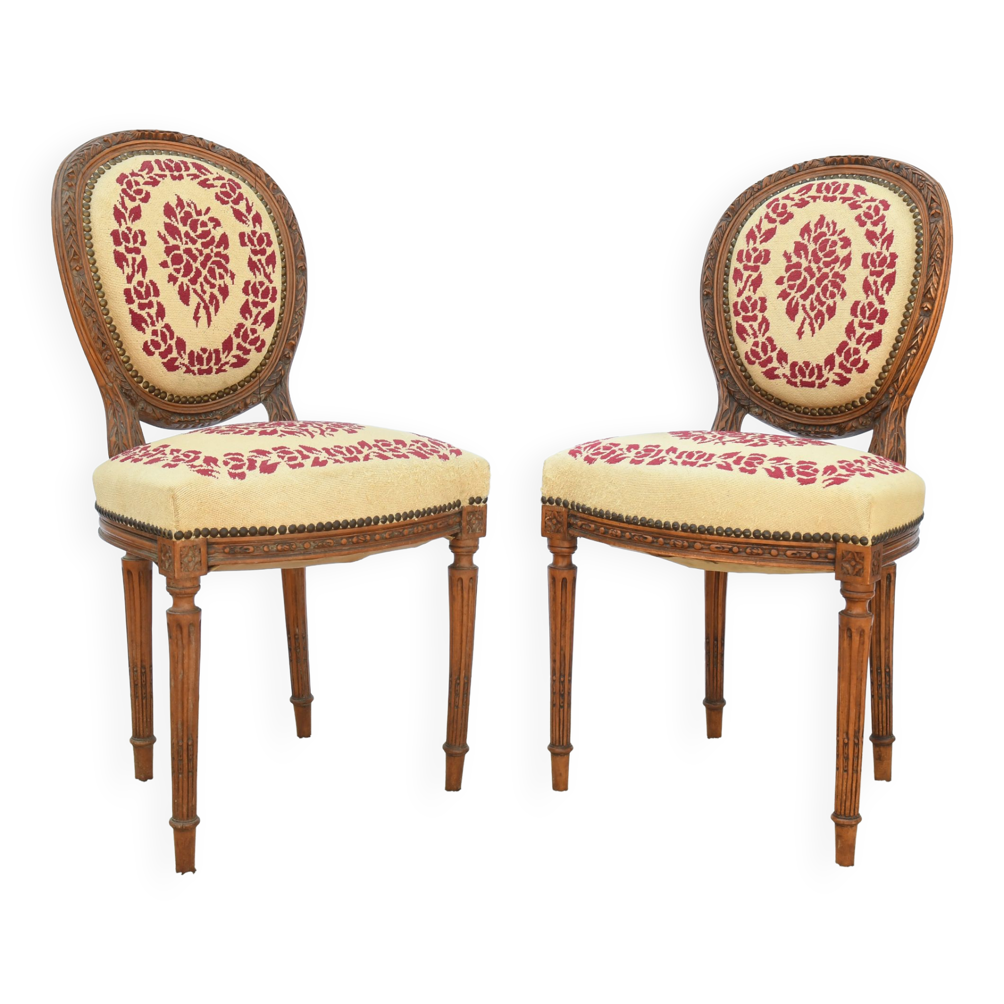Pair of Louis XVI style chairs