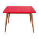 Vintage bistro table wooden table and red formica feet compass, kitchen, countryside