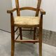 Wooden children's high chair and mulched seat