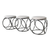Set of three Jena stools Pierre Laporte