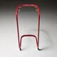 C.I.C. postmodern from the 1980s in red lacquered metal and glass