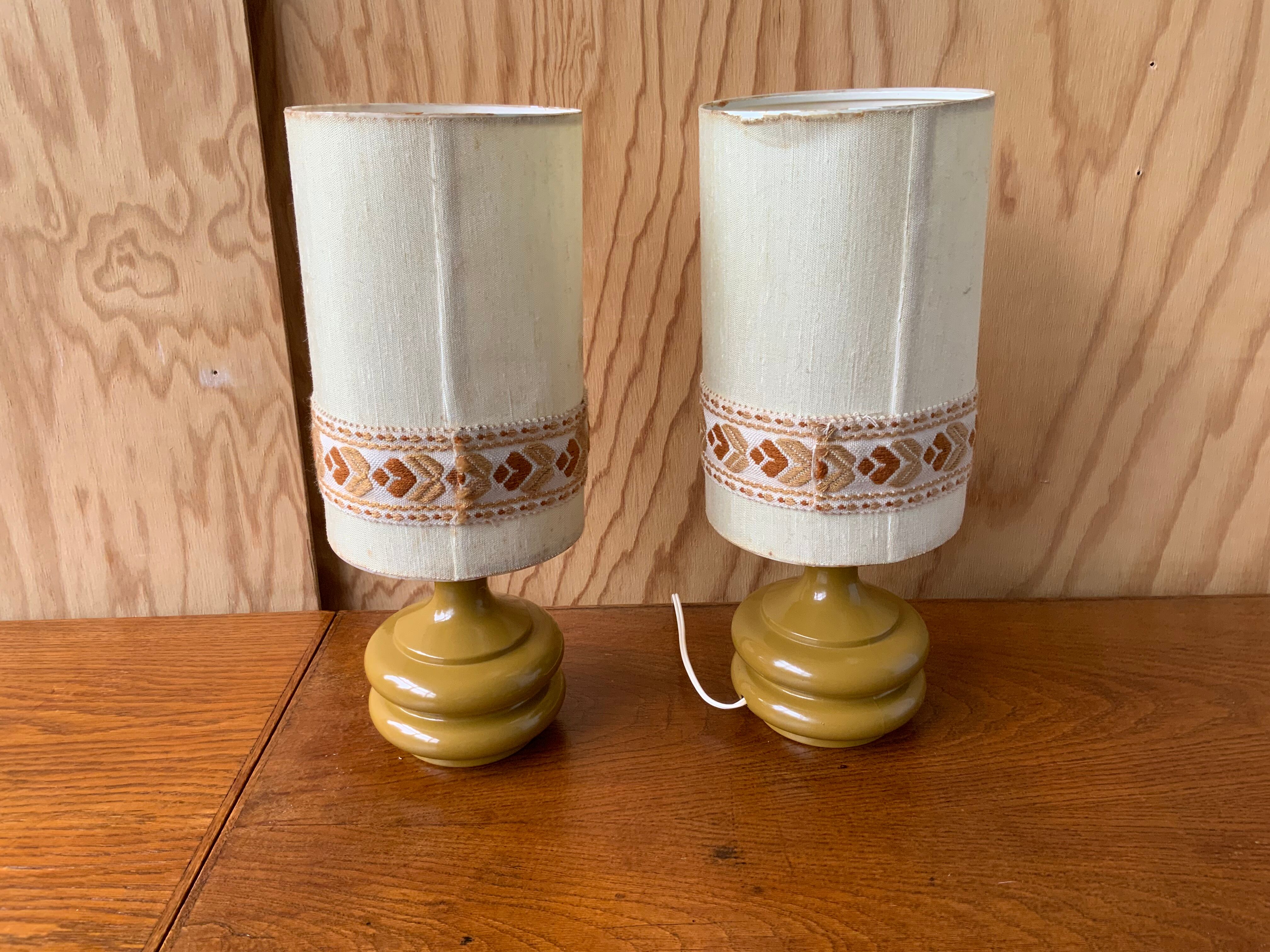 Pair of bedside lamps