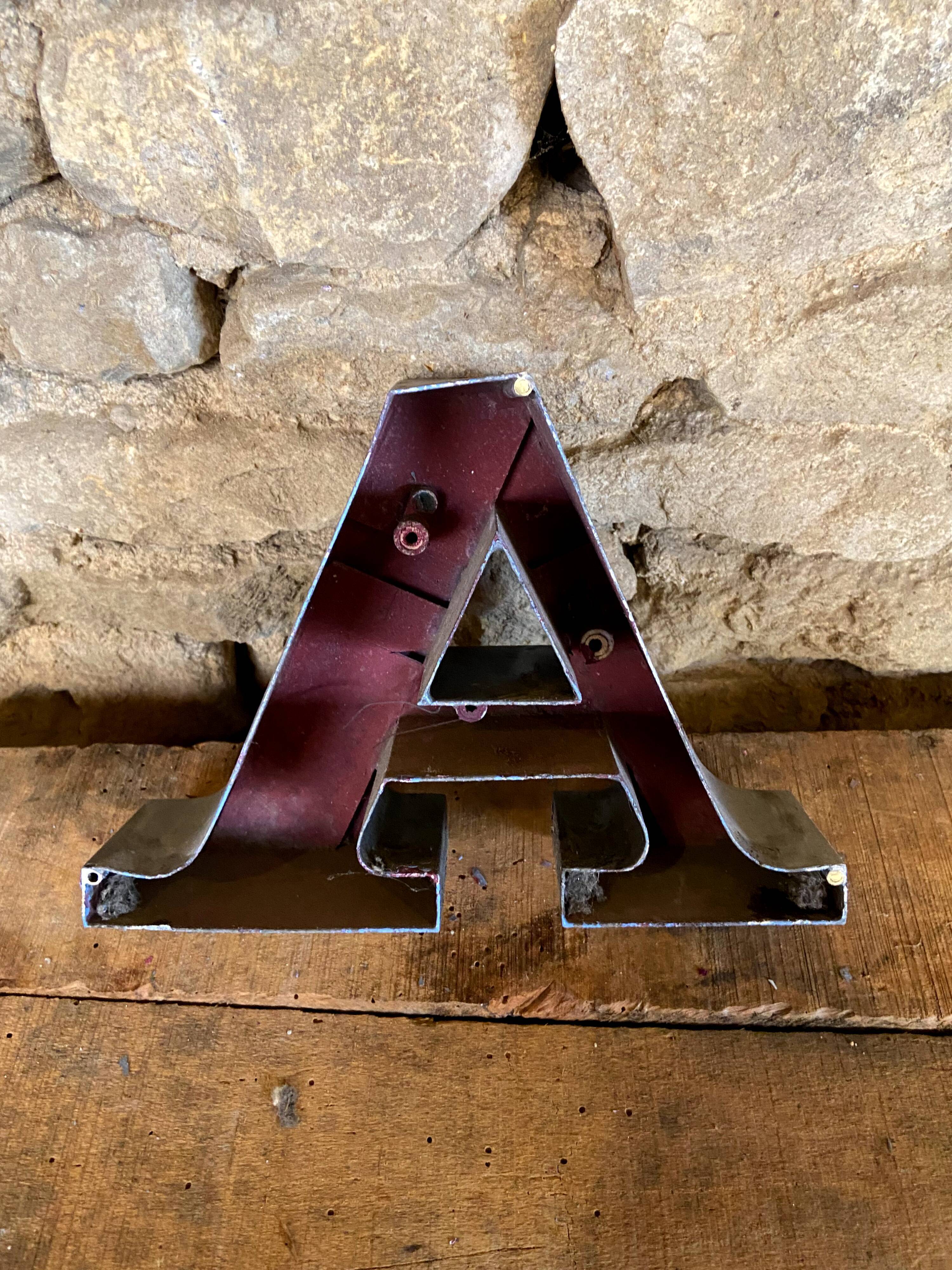 Metal letter A