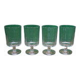 4 Luminarc striated rider wine glasses