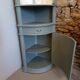 Vitrine vaisselier d'angle vert bronze
