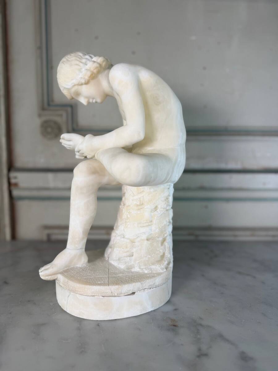 The Spinario, alabaster after the Antique, around 1880.