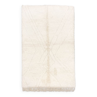 Tapis berbère marocain Beni Ouarain à motifs de losanges gravés dans la trame 2,60x1,56m