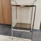Small vintage chrome metal shelf