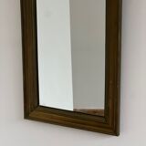 Antique french brass bistro mirror