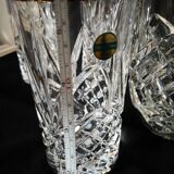 lemonade service, pitchers and glasses, in Lorraine crystal, the Grand Dukes, gold border