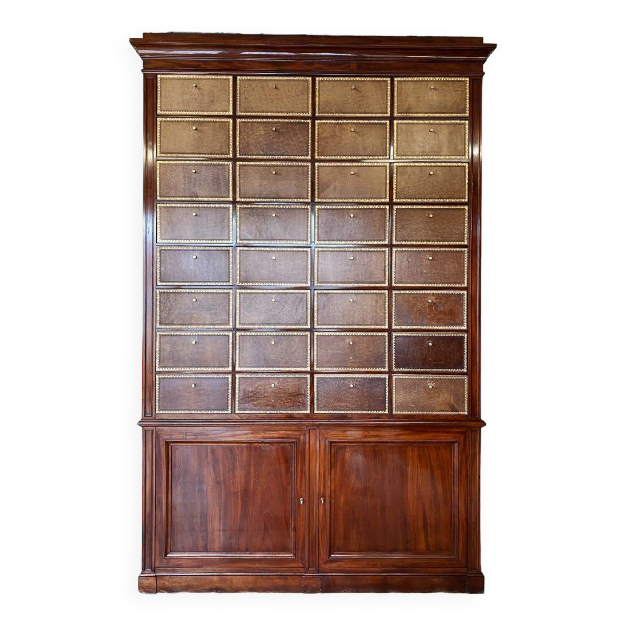 Notary's cardboard maker in mahogany Restoration period