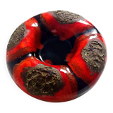 Sculptural Vallauris Ceramic Vide-Poche, Fat Lava Glaze, France, 1950s