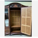 Antique Art Nouveau wardrobe, linen cupboard