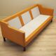 Orange leather sofa, Danish design, 1970s, production: Denmark
