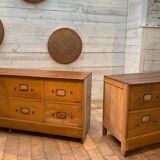 Old wooden workshop furniture