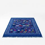 Small Moroccan Sabra rug blue 100x150 cm