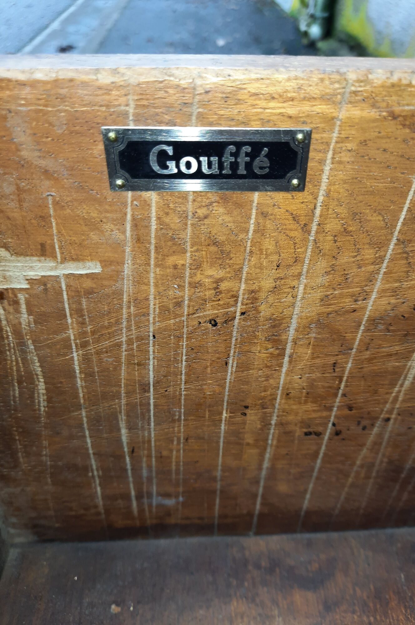 Louis XV style chest of drawers stamped "Gouffe"