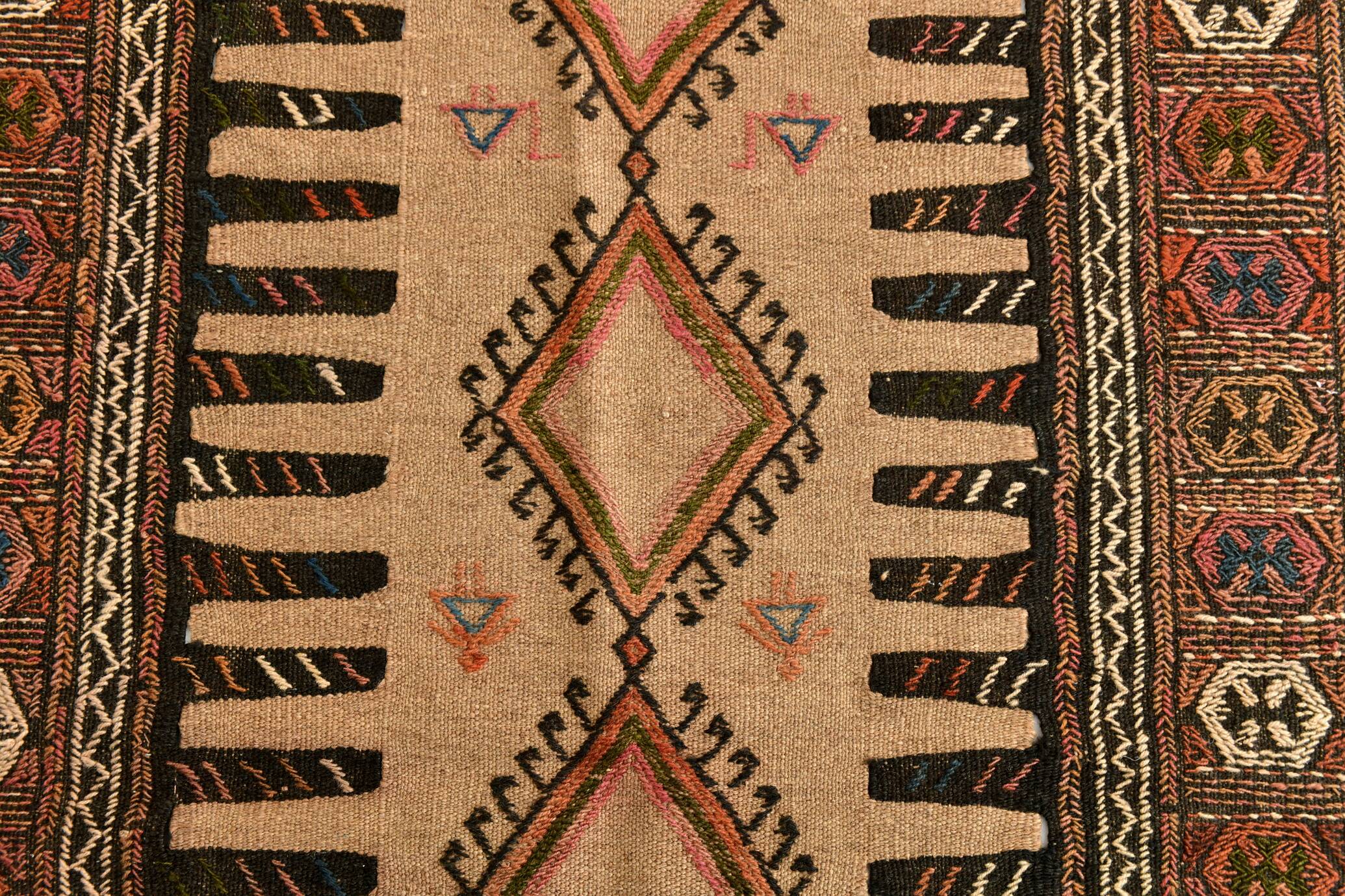 3x6 Mid Century Modern Kilim Rug, 99x197Cm