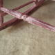 Rocking-chair vintage 50 in pink patina wood