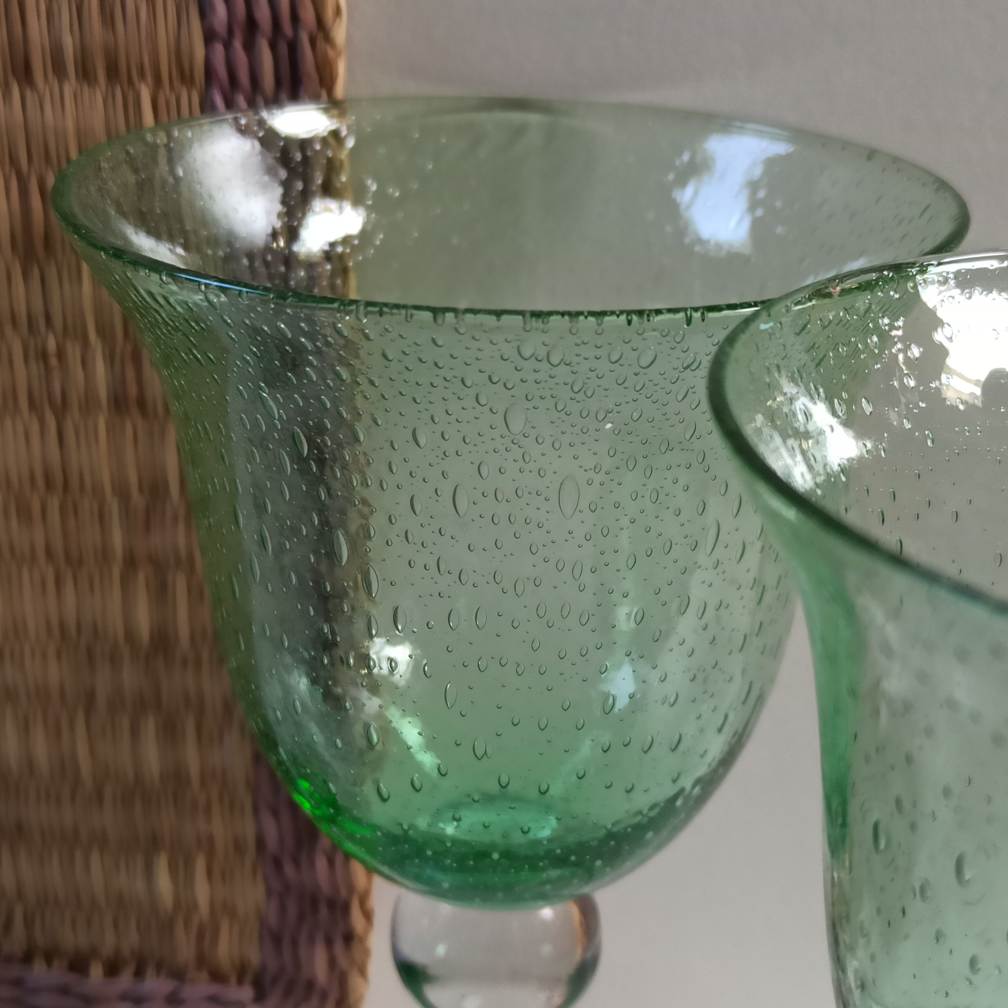 Bubbled foot glasses 16 cm