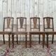Suite de 4 chaises époque Art Déco en cannage