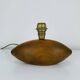 Vintage wooden lamp with dried flower shade