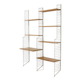 Étagère modulaire en hêtre par Nils Strinning pour String Design AB Suède 1960
