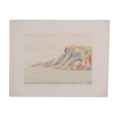 Camille combe : la montagne de l'ile aux ours, monotype original signé