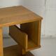Dutch architectural blonde oak side table, 1980s