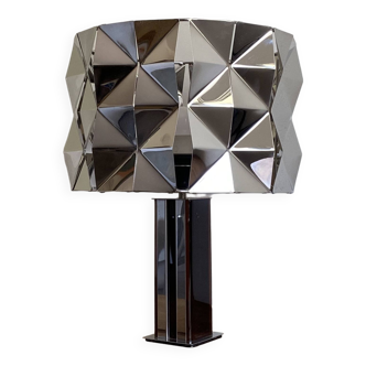 Space age lamp. 1970. Plexiglass and stainless steel.