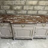 Regency style sideboard with red marble
